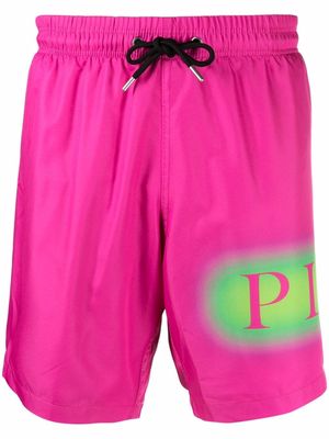 Philipp Plein logo-print swimming shorts - Pink
