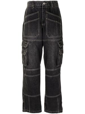 Ground Zero high-waisted straight jeans - Black