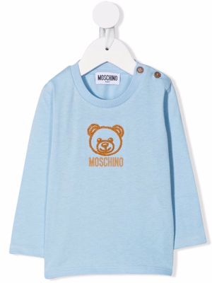 Moschino Kids embroidered Teddy bear T-shirt - Blue