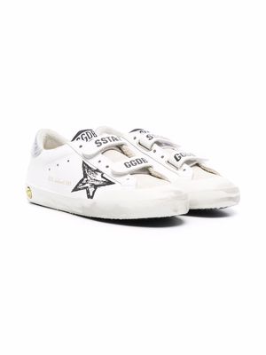 Golden Goose Kids Superstar touch-strap low-top sneakers - White