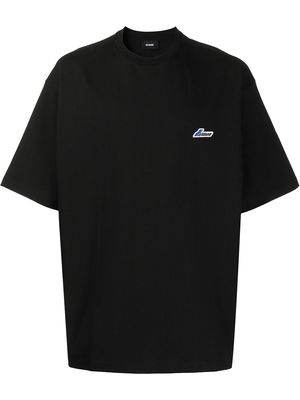 We11done logo-patch cotton t-shirt - Black