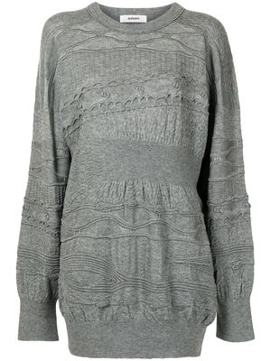 sulvam distressed oversized-fit jumper - Grey