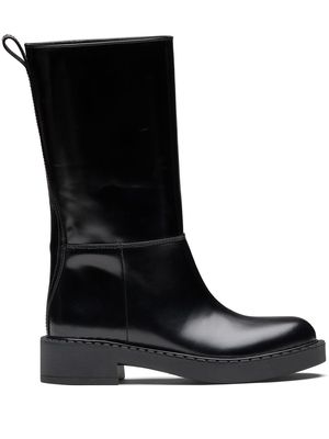 Prada brushed mid-calf boots - Black
