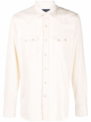 Lardini cotton long-sleeve shirt - White