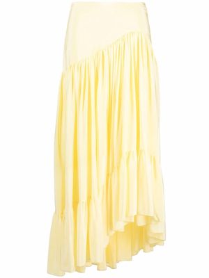 Marni asymmetric high-low hem skirt - Yellow