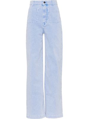 Miu Miu wide-leg high-waisted jeans - Blue