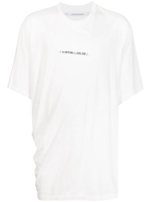 Julius graphic-print oversized T-shirt - White