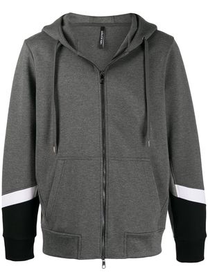 Neil Barrett Modernist colour block hoodie - Grey
