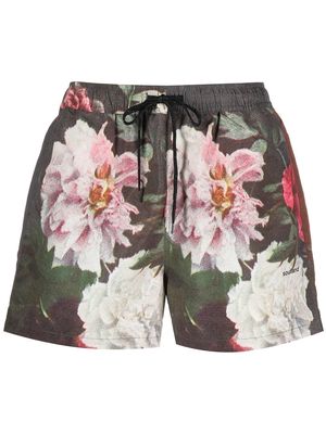 Soulland William recycled polyester swimming shorts - Green