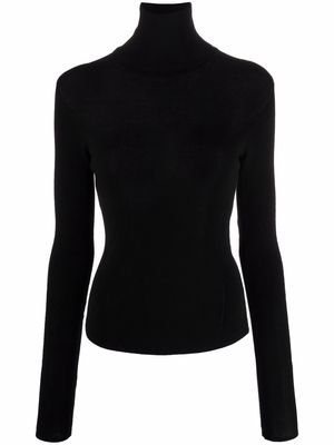 Lemaire fine-knit rollneck top - Black