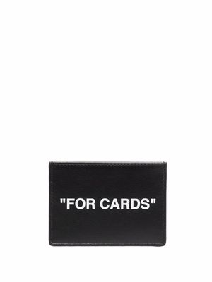 Off-White "For Cards" quote cardholder - Black