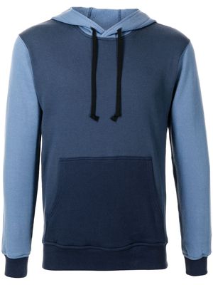 Comme Des Garçons Shirt two-tone cotton hoodie - Blue