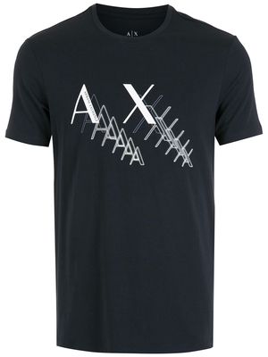 Armani Exchange logo-print cotton T-Shirt - Blue