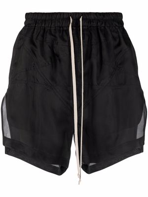 Rick Owens Penta drawstring side-slit shorts - Black