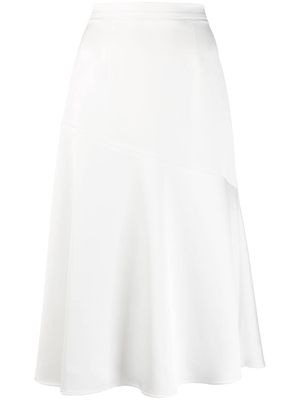 Blanca Vita asymmetric seam detail skirt - White