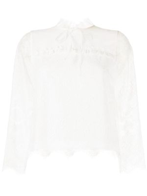 SHIATZY CHEN lace panelled blouse - White