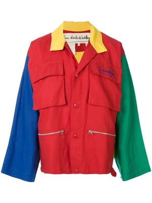 JC de Castelbajac Pre-Owned 1980s colour-block utility jacket - Multicolour