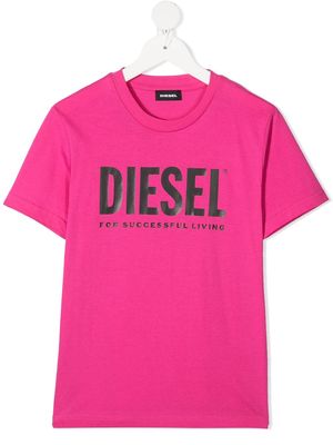 Diesel Kids logo-print T-shirt - Pink