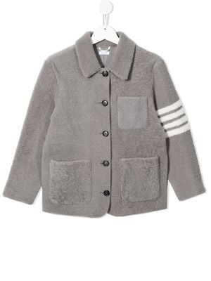Thom Browne Kids button-down fitted blazer - Grey