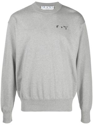 Off-White logo-print sweatshirt - Grey