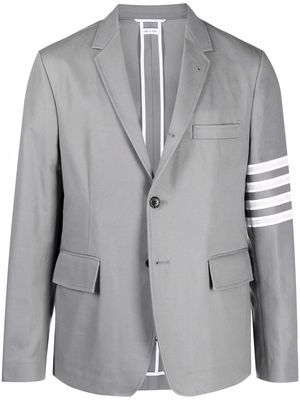 Thom Browne 4-Bar stripe notched lapels blazer - Grey