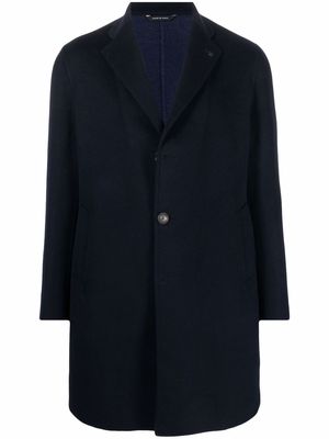 Tagliatore single-breasted wool coat - Blue