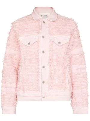 1017 ALYX 9SM x Blackmeans distressed denim jacket - Pink