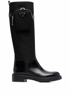 Prada Re-Nylon riding boots - Black