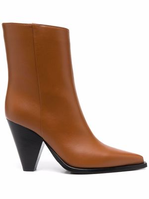 Scarosso Emily heeled leather boots - Brown