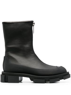 Both zip-up ankle boots - Black