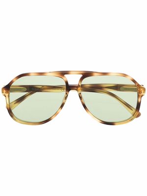 Gucci Eyewear tortoiseshell aviator-frame sunglasses - Brown