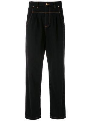 Amapô dart detail straight-leg jeans - Black