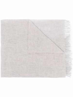 D'aniello shila tassel-trim cashmere scarf - Grey
