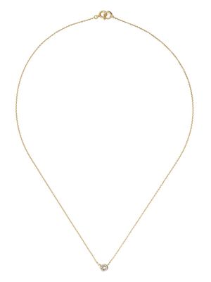 hum 18kt gold diamond pendant necklace - 18KT YELLOW GOLD
