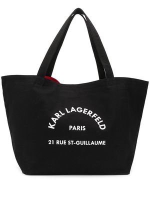 Karl Lagerfeld logo-print tote bag - Black