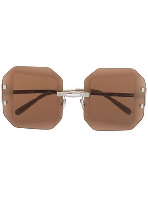 Marni Eyewear oversized sunglasses - Brown