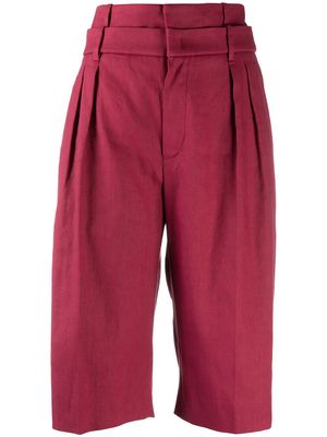 Brunello Cucinelli high-rise wide-leg bermuda shorts - Pink