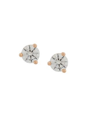 Delfina Delettrez 18kt rose gold Dots Solitare round diamond stud earrings