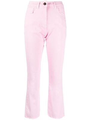 Semicouture high-rise cropped-leg jeans - Pink