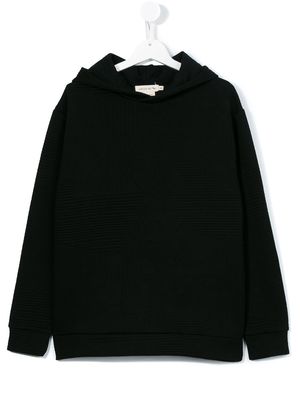 Andorine textured hoodie - Black