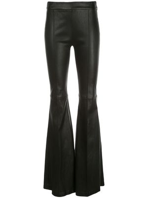 Rosetta Getty leather flared trousers - Black