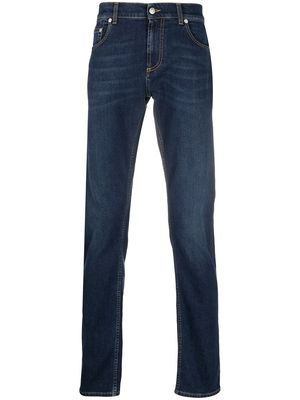 Alexander McQueen mid-rise slim-fit jeans - Blue