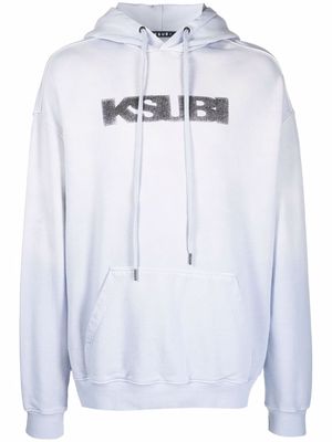 Ksubi logo-print pullover hoodie - Blue