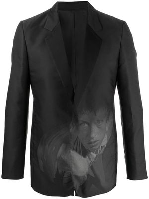UNDERCOVER portrait print blazer jacket - Black