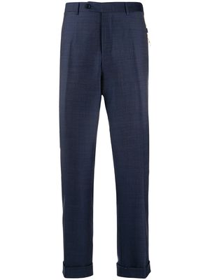 Canali slim-fit tailored trousers - Blue