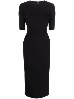 Nina Ricci cut-out fitted midi dress - Black
