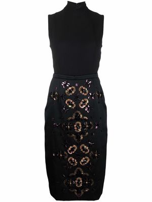 Christian Dior 2012-2013 pre-owned sequinned fitted dress - Black