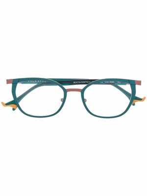 Face À Face colour-block design glasses - Green