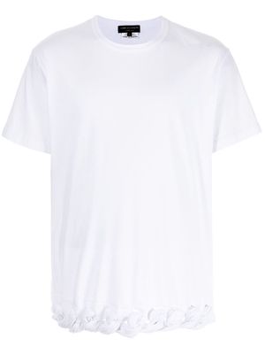 Comme Des Garçons Homme Plus knot-trim crewneck T-shirt - White