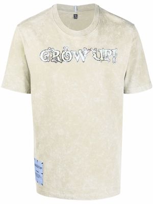 MCQ Grow Up distressed-effect T-shirt - Green